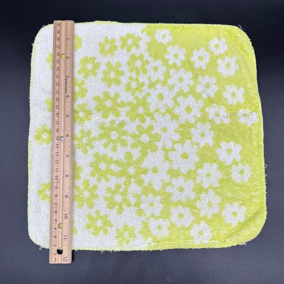Vintage Washcloths Flower Power Pastel Daisy Floral Bathroom St Marys USA 1970s - Picture 8 of 9